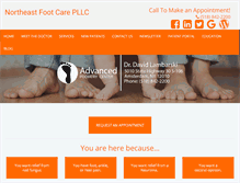 Tablet Screenshot of northeastfootcare.com